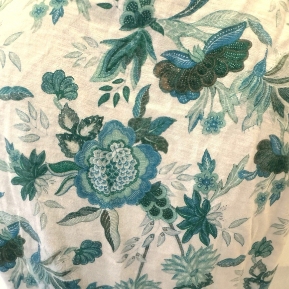 Tommy Bahama Flowers Cotton Dress Size:M Belted A Line Tank Dress Super Soft - Picture 10 of 11